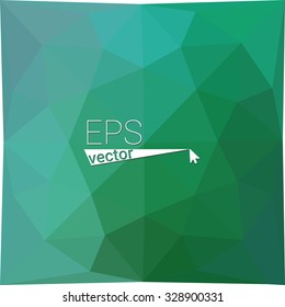 multicolor  green blue geometric rumpled triangular low poly style gradient illustration graphic background. Vector polygonal design for your business.