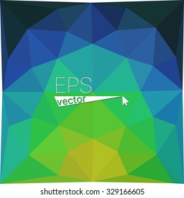 multicolor  green blue geometric rumpled triangular low poly style gradient illustration graphic background. Vector polygonal design for your business.