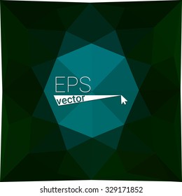 multicolor  green blue geometric rumpled triangular low poly style gradient illustration graphic background. Vector polygonal design for your business.