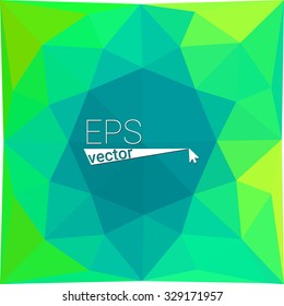 multicolor  green blue geometric rumpled triangular low poly style gradient illustration graphic background. Vector polygonal design for your business.