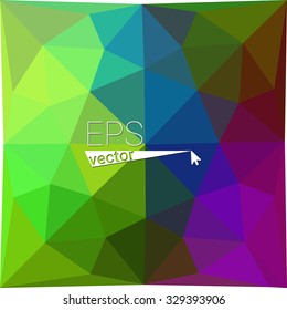 multicolor  green blue geometric rumpled triangular low poly style gradient illustration graphic background. Vector polygonal design for your business.