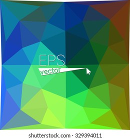 multicolor  green blue geometric rumpled triangular low poly style gradient illustration graphic background. Vector polygonal design for your business.