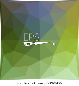 multicolor  green blue geometric rumpled triangular low poly style gradient illustration graphic background. Vector polygonal design for your business.