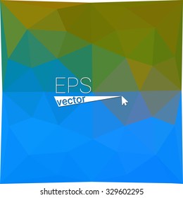 multicolor  green blue geometric rumpled triangular low poly style gradient illustration graphic background. Vector polygonal design for your business.
