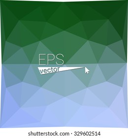 multicolor  green blue geometric rumpled triangular low poly style gradient illustration graphic background. Vector polygonal design for your business.