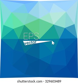 multicolor  green blue geometric rumpled triangular low poly style gradient illustration graphic background. Vector polygonal design for your business.