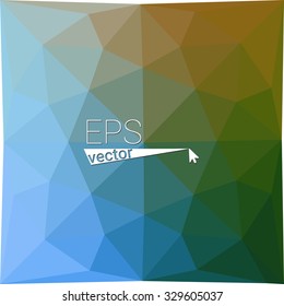 multicolor  green blue geometric rumpled triangular low poly style gradient illustration graphic background. Vector polygonal design for your business.