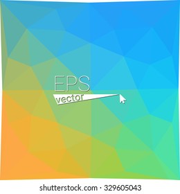 multicolor  green blue geometric rumpled triangular low poly style gradient illustration graphic background. Vector polygonal design for your business.