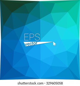 multicolor  green blue geometric rumpled triangular low poly style gradient illustration graphic background. Vector polygonal design for your business.
