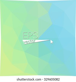 multicolor  green blue geometric rumpled triangular low poly style gradient illustration graphic background. Vector polygonal design for your business.