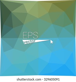 multicolor  green blue geometric rumpled triangular low poly style gradient illustration graphic background. Vector polygonal design for your business.