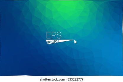 multicolor green, blue  geometric rumpled triangular low poly style gradient illustration graphic background. Vector polygonal design for your business.