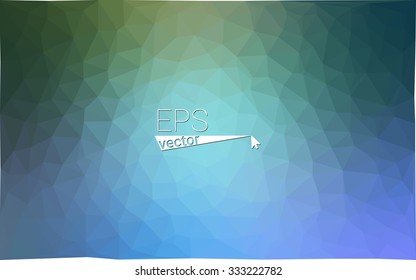 multicolor green, blue  geometric rumpled triangular low poly style gradient illustration graphic background. Vector polygonal design for your business.