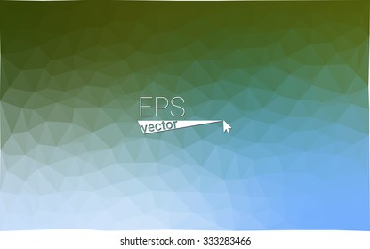 multicolor green, blue  geometric rumpled triangular low poly style gradient illustration graphic background. Vector polygonal design for your business.
