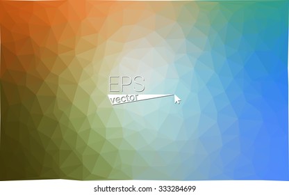 multicolor green, blue  geometric rumpled triangular low poly style gradient illustration graphic background. Vector polygonal design for your business.