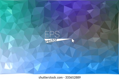 multicolor green, blue  geometric rumpled triangular low poly style gradient illustration graphic background. Vector polygonal design for your business.