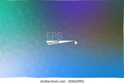 multicolor green, blue  geometric rumpled triangular low poly style gradient illustration graphic background. Vector polygonal design for your business.