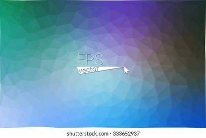 multicolor green, blue  geometric rumpled triangular low poly style gradient illustration graphic background. Vector polygonal design for your business.