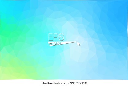 multicolor green, blue  geometric rumpled triangular low poly style gradient illustration graphic background. Vector polygonal design for your business.