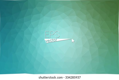 multicolor green, blue  geometric rumpled triangular low poly style gradient illustration graphic background. Vector polygonal design for your business.