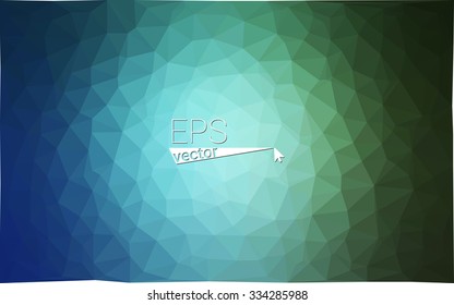 multicolor green, blue  geometric rumpled triangular low poly style gradient illustration graphic background. Vector polygonal design for your business.