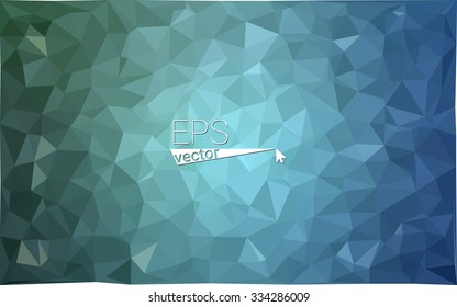 multicolor green, blue  geometric rumpled triangular low poly style gradient illustration graphic background. Vector polygonal design for your business.