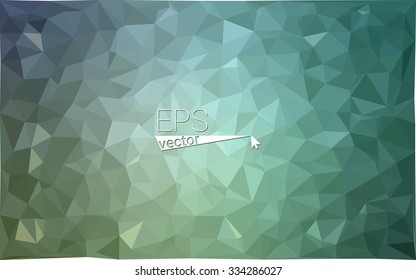 multicolor green, blue  geometric rumpled triangular low poly style gradient illustration graphic background. Vector polygonal design for your business.