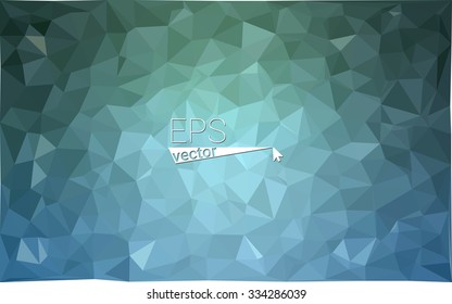 multicolor green, blue  geometric rumpled triangular low poly style gradient illustration graphic background. Vector polygonal design for your business.