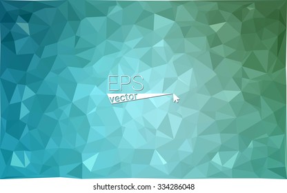 multicolor green, blue  geometric rumpled triangular low poly style gradient illustration graphic background. Vector polygonal design for your business.