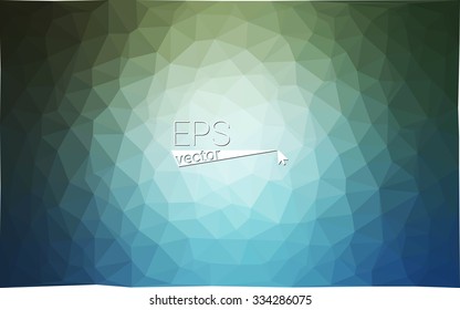 multicolor green, blue  geometric rumpled triangular low poly style gradient illustration graphic background. Vector polygonal design for your business.