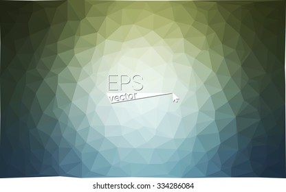 multicolor green, blue  geometric rumpled triangular low poly style gradient illustration graphic background. Vector polygonal design for your business.