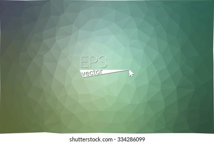 multicolor green, blue  geometric rumpled triangular low poly style gradient illustration graphic background. Vector polygonal design for your business.