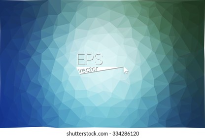 multicolor green, blue  geometric rumpled triangular low poly style gradient illustration graphic background. Vector polygonal design for your business.