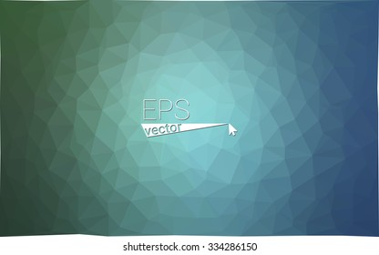 multicolor green, blue  geometric rumpled triangular low poly style gradient illustration graphic background. Vector polygonal design for your business.