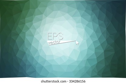 multicolor green, blue  geometric rumpled triangular low poly style gradient illustration graphic background. Vector polygonal design for your business.
