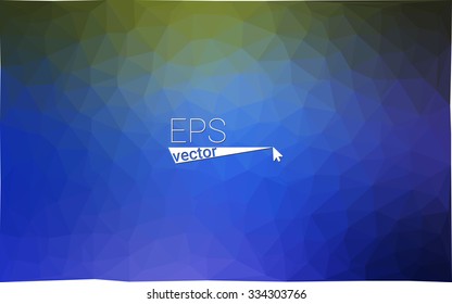 multicolor green, blue  geometric rumpled triangular low poly style gradient illustration graphic background. Vector polygonal design for your business.