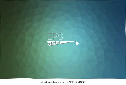 multicolor green, blue  geometric rumpled triangular low poly style gradient illustration graphic background. Vector polygonal design for your business.