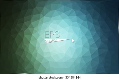 multicolor green, blue  geometric rumpled triangular low poly style gradient illustration graphic background. Vector polygonal design for your business.