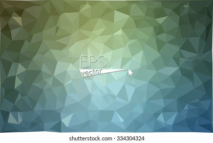 multicolor green, blue  geometric rumpled triangular low poly style gradient illustration graphic background. Vector polygonal design for your business.