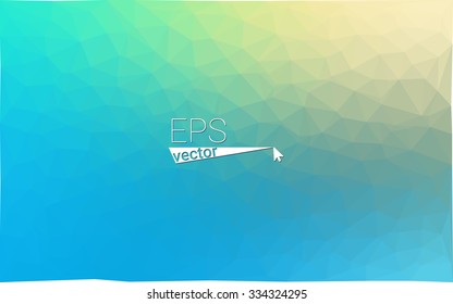 multicolor green, blue  geometric rumpled triangular low poly style gradient illustration graphic background. Vector polygonal design for your business.