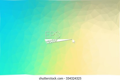multicolor green, blue  geometric rumpled triangular low poly style gradient illustration graphic background. Vector polygonal design for your business.