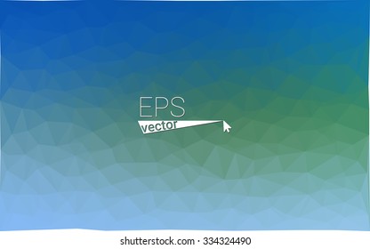 multicolor green, blue  geometric rumpled triangular low poly style gradient illustration graphic background. Vector polygonal design for your business.