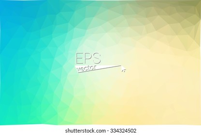 multicolor green, blue  geometric rumpled triangular low poly style gradient illustration graphic background. Vector polygonal design for your business.