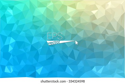 multicolor green, blue  geometric rumpled triangular low poly style gradient illustration graphic background. Vector polygonal design for your business.