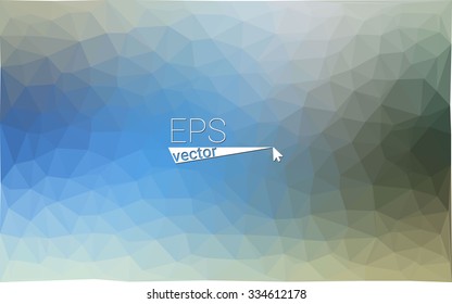 multicolor green, blue  geometric rumpled triangular low poly style gradient illustration graphic background. Vector polygonal design for your business.