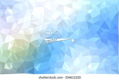 multicolor green, blue  geometric rumpled triangular low poly style gradient illustration graphic background. Vector polygonal design for your business.