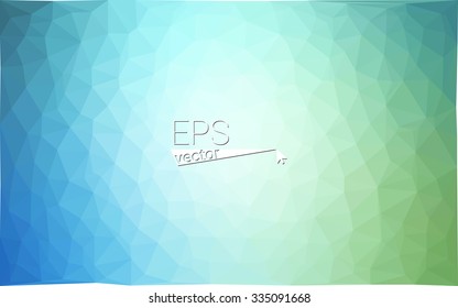 multicolor green, blue  geometric rumpled triangular low poly style gradient illustration graphic background. Vector polygonal design for your business.