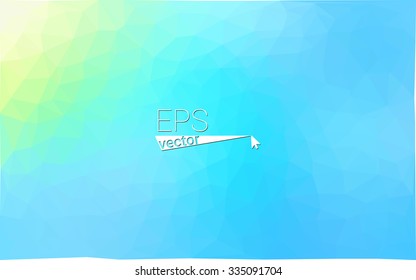 multicolor green, blue  geometric rumpled triangular low poly style gradient illustration graphic background. Vector polygonal design for your business.