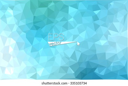 multicolor green, blue  geometric rumpled triangular low poly style gradient illustration graphic background. Vector polygonal design for your business.