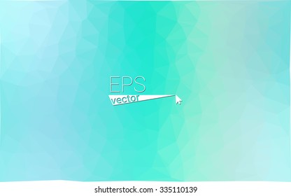 multicolor green, blue  geometric rumpled triangular low poly style gradient illustration graphic background. Vector polygonal design for your business.